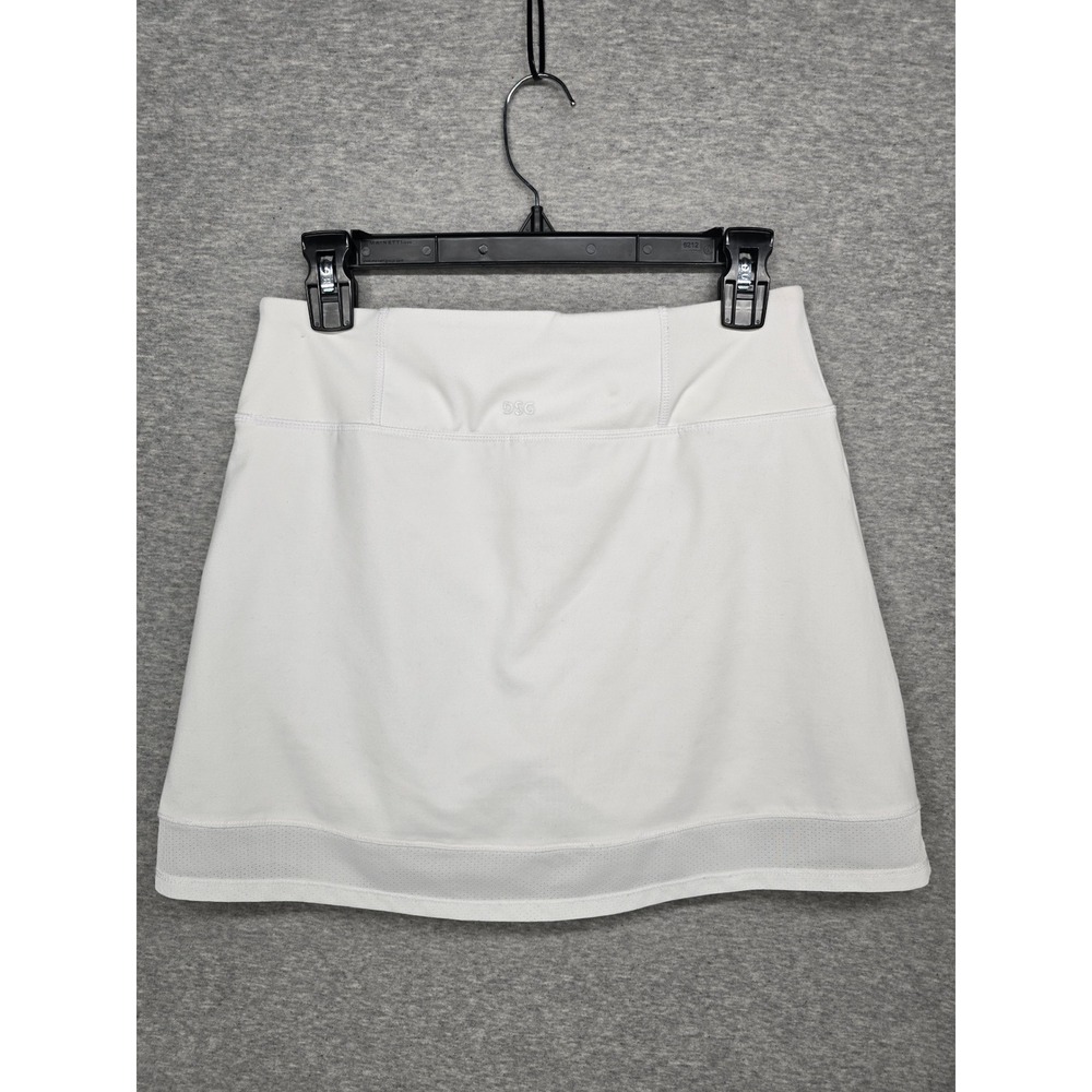 DSG Womens White Athletic Skort Size S Mesh Hem Tennis Golf Activewear Skirt